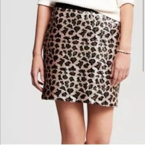 NWOT Banana Republic black and white sequin skirt